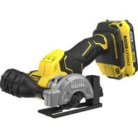 Stanley Akku-Multimaterialschneider (SFMCM300D2-QW), 18Volt, Trennmaschine schwarz/gelb, 2x Li-Ion-Akku 2,0Ah, in Softbag