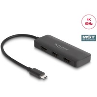 DeLOCK USB-C > 3x HDMI Splitter MST 4K 60Hz schwarz, 15cm