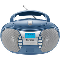 Karcher RR 5025-C, Radio blau/silber, Tragbarer CD-Player mi UKW-Radio