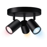 WiZ IMAGEO 3x einstellbarer Spot runde Platte, LED-Leuchte schwarz