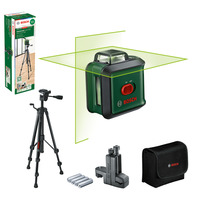 Bosch Heimwerken & Garten Kreuzlinienlaser UniversalLevel 360 Premium Set grün/schwarz, grüne Laserlinien, Reichweite Ø 24 Meter
