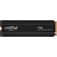 Crucial T700 1 TB, SSD schwarz, PCIe 5.0 x4, NVMe 2.0, M.2 2280, inkl. Aluminium Kühlkörper