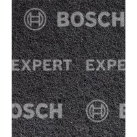 Bosch Expert Vlies-Schleifpad N880 Medium S, 115x140mm, Schleifblatt schwarz, 2 Stück, zum Handschleifen
