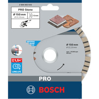 Bosch PRO Stone Diamanttrennscheibe, Ø 150mm Bohrung 22,23mm