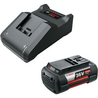 Bosch Heimwerken & Garten Starter-Set 36V (GBA 36V 6.0Ah + AL 36V-20) schwarz, 36V POWER FOR ALL, Akku + Ladegerät