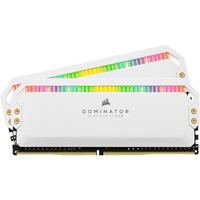 Corsair DIMM 32 GB DDR4-3200 (2x 16 GB) Dual-Kit, Arbeitsspeicher weiß, CMT32GX4M2E3200C16W, Dominator Platinum RGB, INTEL XMP