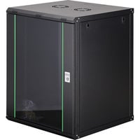 Digitus Wandgehäuse Dynamic Basic Serie - 600x600 mm (BxT), IT-Schrank schwarz, 16 Höheneinheiten