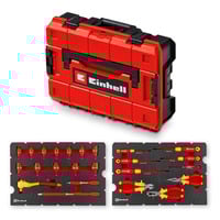 EINHELL E-Case Werkzeugkoffer Elektrik-VDE, 24-teilig, Werkzeug-Set rot/gelb, mit Werkzeug-Sortiment für Elektriker