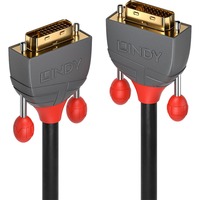 Lindy DVI-D Dual-Link Kabel, Anthra Line schwarz/grau, 7,5 Meter