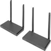 Digitus Wireless HDMI KVM Extender Set, HDMI Verlängerung schwarz, 200 m