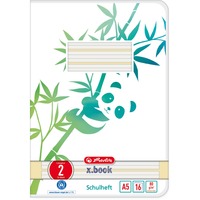 Herlitz Heft A5 16 Blatt Lineatur 02 GREENline Panda A5