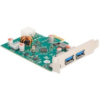 DeLOCK PCIe x1 Karte zu 1x ext. USB-C PD 30W + 2 ext. USB 3.2 Gen 1, USB-Controller 6-Pin-Stromanschluss