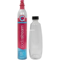 SodaStream Quick Connect CO₂-Reservezylinder +1 Glaskaraffe, für Wassersprudler pink, mit Quick-Connect Verschluss