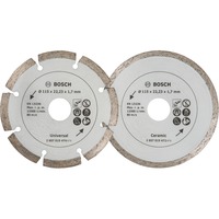 Bosch Heimwerken & Garten Diamanttrennscheiben-Set für Fliesen und Baumaterial, Ø 115mm 2-teilig