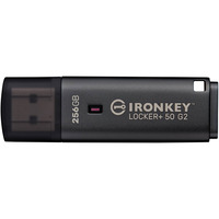 Kingston IronKey Locker+ 50 G2 256 GB, USB-Stick anthrazit, USB-A 3.2 Gen 1