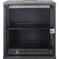 Digitus Netzwerk-Set SOHO Pro 19" 540x400 mm (BxT), IT-Schrank schwarz, 12 Höheneinheiten