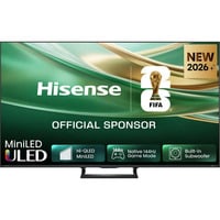 Hisense ULED 65E8S MiniLED, QLED-Fernseher 164 cm (65 Zoll), schwarz/dunkelgrau, UltraHD/4K, Triple Tuner, Subwoofer, 144Hz Panel