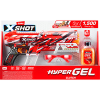 ZURU XSHOT - Hyper-Gel Blaster Clutch, Gel-Blaster inkl. 1500 Gel-Kugeln