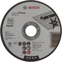 Bosch PRO Stainless Steel and Metal Trennscheibe, Ø 125mm Bohrung 22,23mm, AS 60 T INOX BF, gerade
