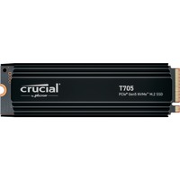 Crucial T705 1 TB, SSD schwarz, PCIe 5.0 x4, NVMe 2.0, M.2 2280, inkl. Aluminium Kühlkörper