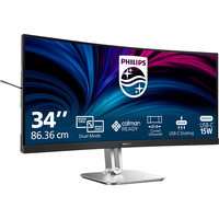 Philips 34B2U5900C, LED-Monitor 86.2 cm (34 Zoll), anthrazit/silber, WUHD, VA, Dual-Mode, USB-C, Curved, 120Hz Panel