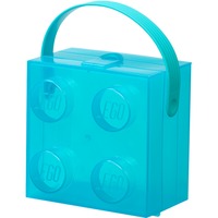 Room Copenhagen LEGO Box mit Griff , Aufbewahrungsbox hellblau/transparent
