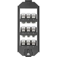 Digitus Bodentankhalter für Keystone Module, 3-fach, Einbaurahmen schwarz, für OBO-Ackermann GES9