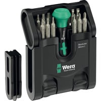Wera Tool-Check Modular Micro 1, Bit-Satz schwarz/grün, 21-teilig, inkl. Handhalter Kraftform Micro 4mm