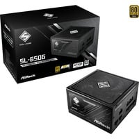 ASRock Steel Legend SL-650G, PC-Netzteil schwarz, 2x PCIe, Kabelmanagement, 650 Watt