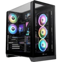 Thermaltake View 390 TG Black, Tower-Gehäuse schwarz, Tempered Glass x 2