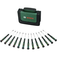Bosch Heimwerken & Garten Präzisions-Schraubendreher Set, 13 teilig grün/schwarz