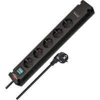 Brennenstuhl Bremounta Steckdosenleiste 5-fach, 2x USB-C schwarz, 3 Meter Kabel, 2x USB, mit Sicherheitsschalter