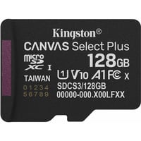 Kingston Canvas Select Plus 128 GB MicroSDXC, Speicherkarte schwarz, UHS-I U1, Class 10, V10