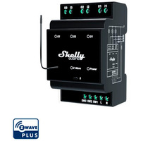 Shelly Wave Pro 3, Relais schwarz, 3 Kanäle mit je 16 A