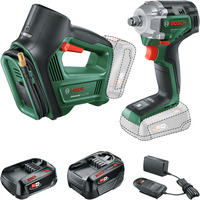 Bosch Heimwerken & Garten 18Volt Combo Kit UniversalImpactDrive 18V-35, UniversalPump 18V , Werkzeug-Set grün/schwarz, 1x Li-Ionen Akku 2,0Ah, 1x Li-Ionen Akku 4,0Ah