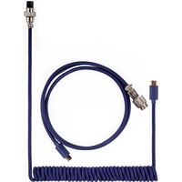 Keychron USB 3.2 Gen 1 Custom Coiled Aviator Kabel, USB-C Stecker > USB-C Stecker blau, 1,36 Meter