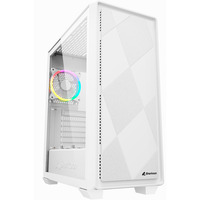 Sharkoon VS8 RGB Generalüberholt, Tower-Gehäuse weiß, Tempered Glass