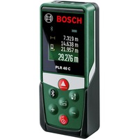 Bosch Laser-Entfernungsmesser PLR 40 C grün/schwarz, Reichweite 40m, Schutztasche, Retail