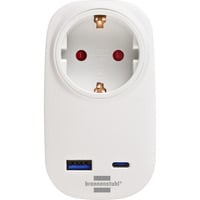 Brennenstuhl Steckdosenadapter + USB Charger PD 20W weiß, USB-A, USB-C, mit Kinderschutz