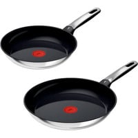 Tefal  Pfannen-Set Edelstahl Emotion, 2-teilig schwarz/edelstahl, Ø 28cm, Ø 24cm