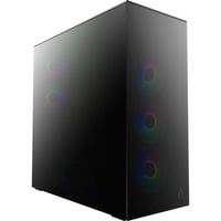 ARCTIC Xtender Mirrow , Tower-Gehäuse schwarz, Tempered Glass x 2 (verspiegelt)