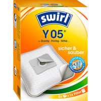 Swirl Staubsaugerbeutel Y05 MicroPor 4 Beutel, 1 Abluftfilter