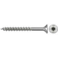 fischer Spanplattenschraube PowerFast II 4,5x50 Senkkopf TX 200 Stück, mit Teilgewinde, Edelstahl A2
