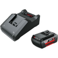 Bosch Heimwerken & Garten Starter-Set 36V (GBA 36V 2.0Ah + AL 36V-20) schwarz, 36V POWER FOR ALL, Akku + Ladegerät