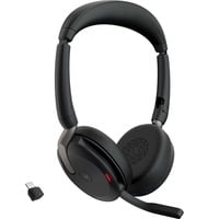 Jabra Evolve2 65 Flex Duo, Headset schwarz, Stereo, Microsoft Teams, USB-C, Link380c