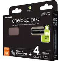 Panasonic Akku eneloop pro, Micro AAA 1,2V 4 Stück + Aufbewahrungsbox