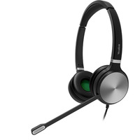 Yealink YHS36 Mono, Headset schwarz/silber, Lederohrpolster