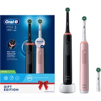 Braun Oral-B Pro 3 3900N Geschenk Edition, Elektrische Zahnbürste schwarz/pink, inkl. 2. Handstück