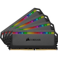 Corsair DIMM 128 GB DDR4-3600 (4x 32 GB) Quad-Kit, Arbeitsspeicher schwarz, CMT128GX4M4D3600C18, Dominator Platinum RGB, INTEL XMP