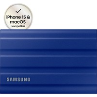 SAMSUNG Portable SSD T7 Shield 1 TB, Externe SSD blau, USB-C 3.2 Gen 2 (10 Gbit/s), extern